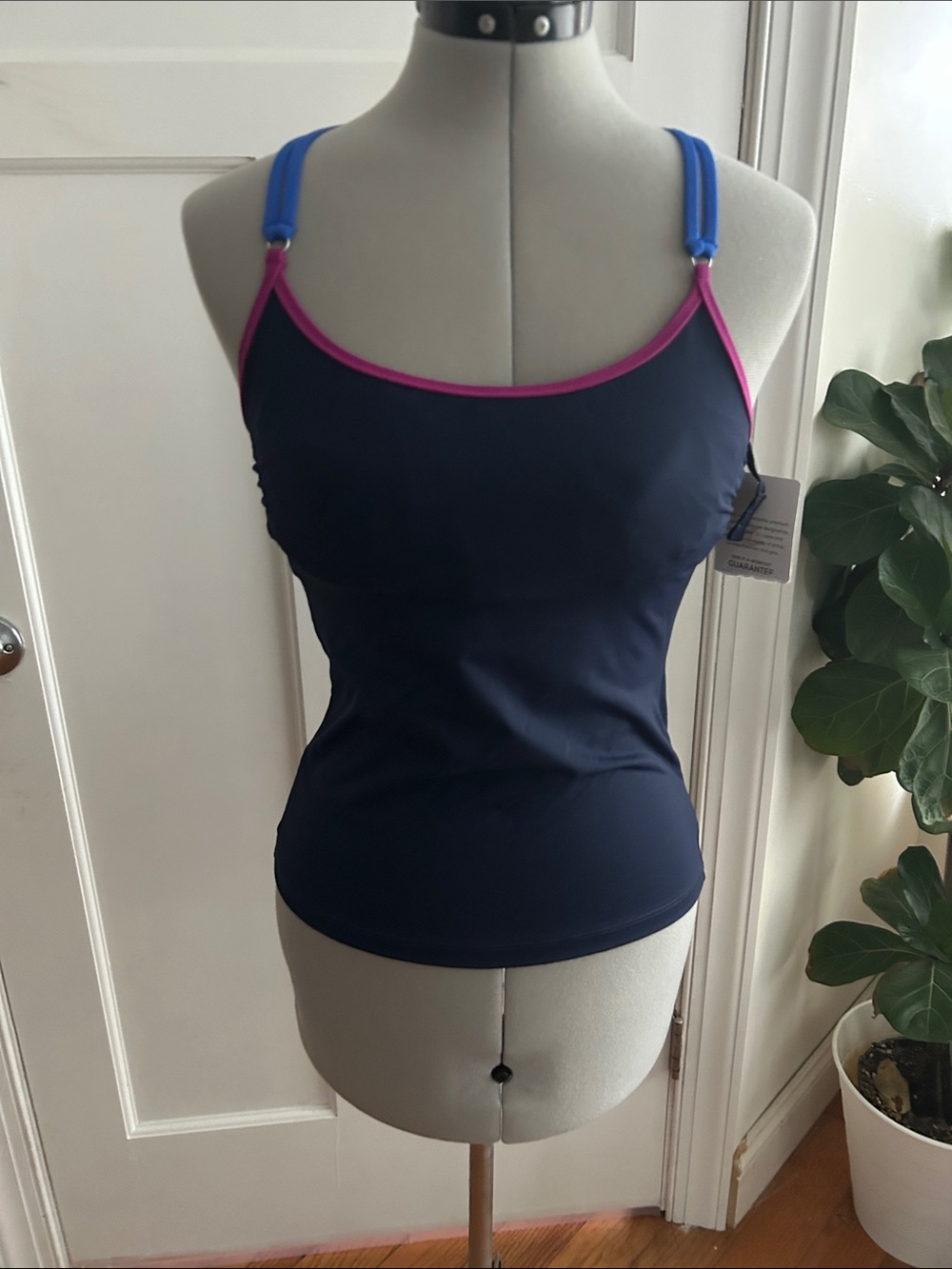 ATHLETA Kapalua Bra-Sized Swim Tank, NWT, Size 32 B/C, Dress Blue